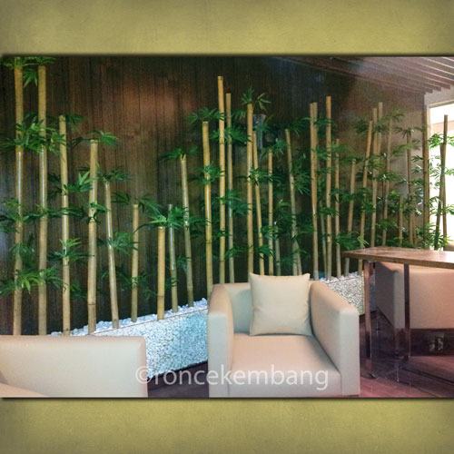 Dekorasi Bambu Planter kaca - BA11