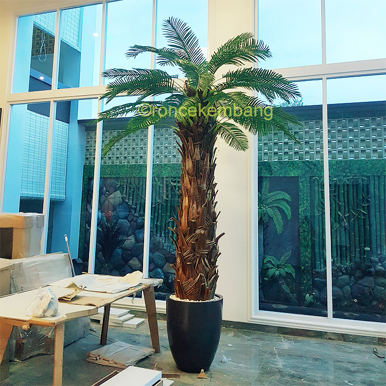 Large artificial palm tree 350cm tall trunk diameter 40cm is ideal for Ramadhan decoration similar to date palm tree